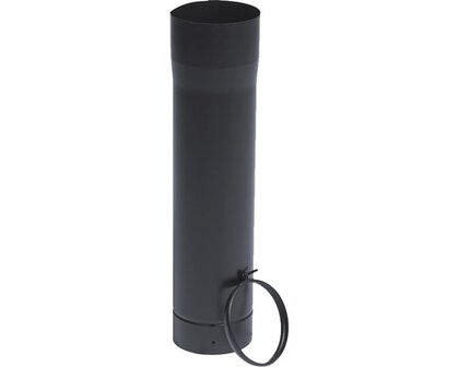 Schuifpijp 50 cm met klem, &Oslash; 150 mm zwart krasvast