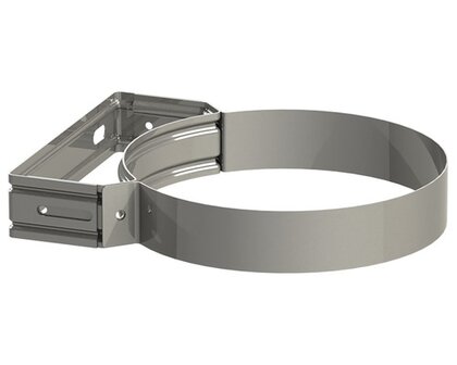 Muurbeugel voor dubbelwandig buis &Oslash; 150 mm / 200 mm verstelbaar (muur) 50-80 mm