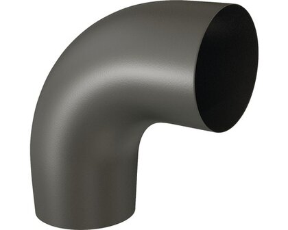 Bocht enkelwandig 90&ordm; &Oslash; 125 mm zwart
