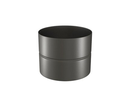 Aansluitstuk enkelwandig &Oslash; 125 mm zwart