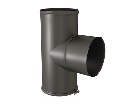 T-stuk met dop enkelwandig 90&ordm; &Oslash; 125 mm