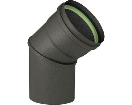 Bocht 45&deg;enkelwandig &Oslash; 80 mm zwart